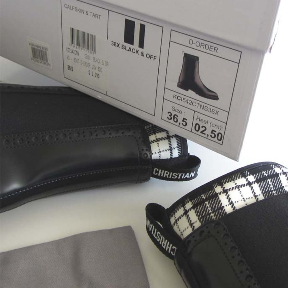 new DIOR D-Order Chelsea ankle boots 36.5 / 6.5 US - Picture 7 of 8